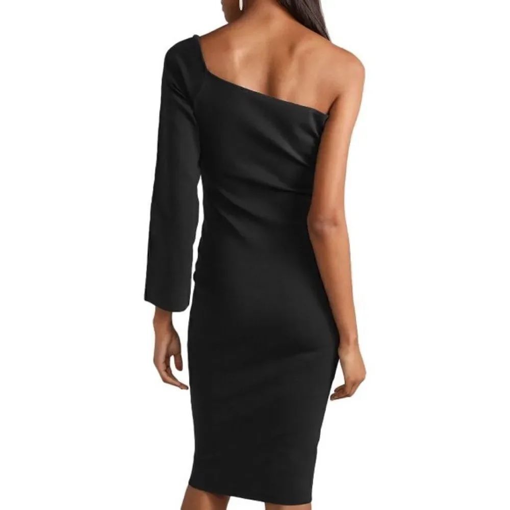 solace london fiorella knit midi dress black UK8/US4 - Picture 4 of 10